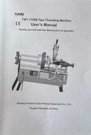 Tuwei Threading Machine 1/2"-2" 1800W 240V 50HZ C/W BSPT Dies | Model: TM-TWT-1T50B Threading Machine Tuwei 