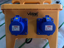 Vistar Heavy Duty ELCB Weather-Proof 4Way 16A Yellow Box (Portable) | Model: CEE-ELCB-4W Aikchinhin 