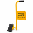 Wheel Chock with Tall Handle and Safety Sign Wheel Chock Aik Chin Hin 