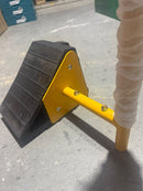 Wheel Chock with Tall Handle and Safety Sign Wheel Chock Aik Chin Hin 