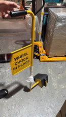 Wheel Chock with Tall Handle and Safety Sign Wheel Chock Aik Chin Hin 