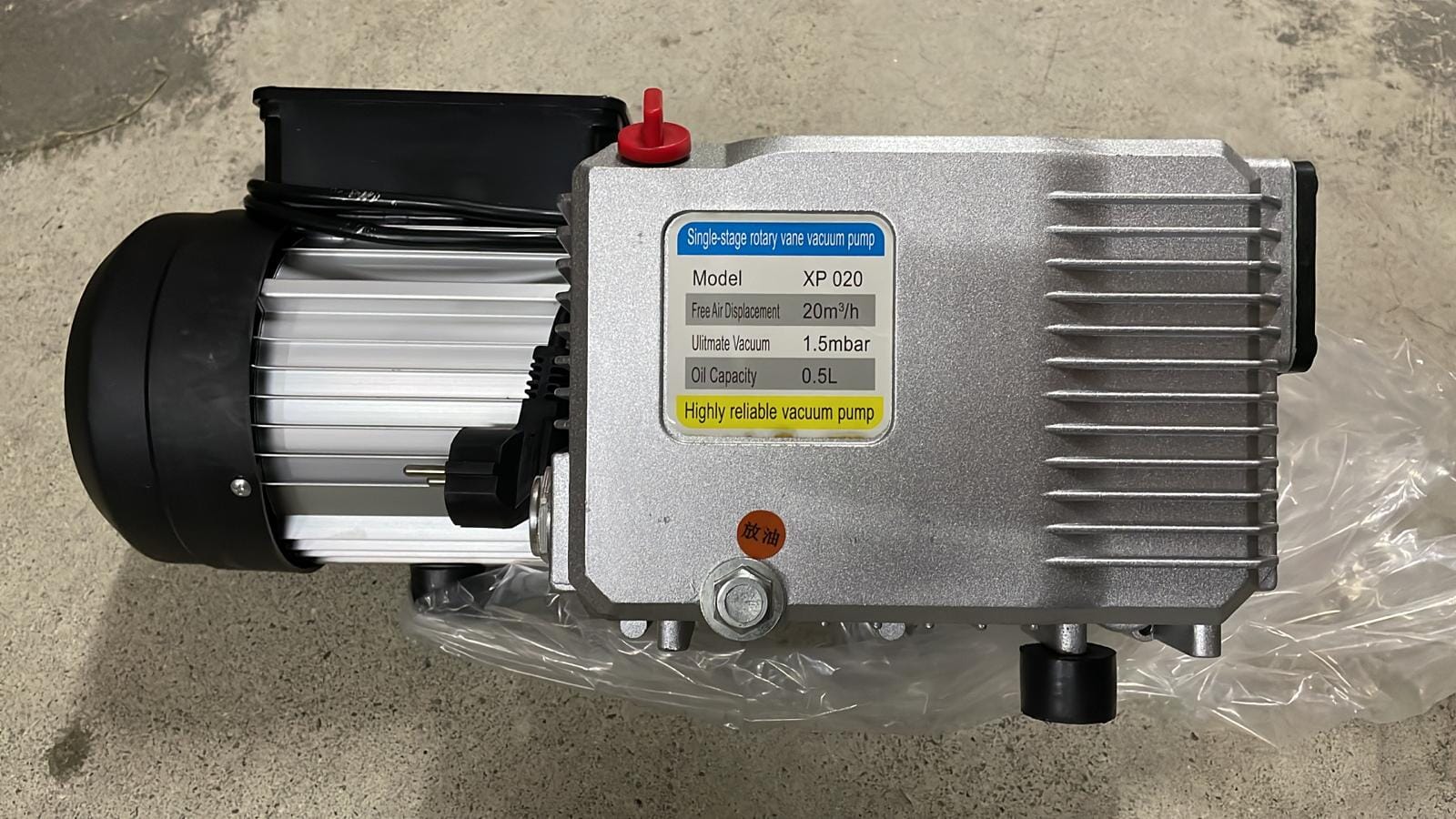 XD020 Oil Lubricated 750w 240v 50hz SingleStage Rotary Vacuum Pump