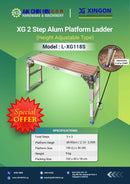 XG 2 Step Alum Platform Ladder (Height Adjustable Type) | Model : L-XG118S Platform Ladder XG 
