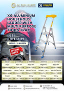 XG Aluminium Household Ladder With Multi Purpose Tools Tray | Model : L-XG337A Ladders XG 