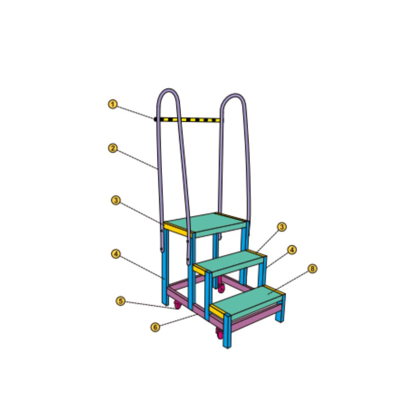 XG Aluminium Platform Ladder 3 Step - CKD | Model : L-XG259CKD3 XG 