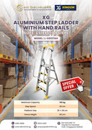 XG Aluminium Step Ladder with Hand Rails | Model : L-XG137AH Platform Ladder XG 