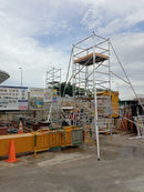 XG Aluminum 4.5m Stand Platform Height Scaffolding Double Width Ladder Tower | Model : L-XG178SW-4.5M Scaffolding XG 