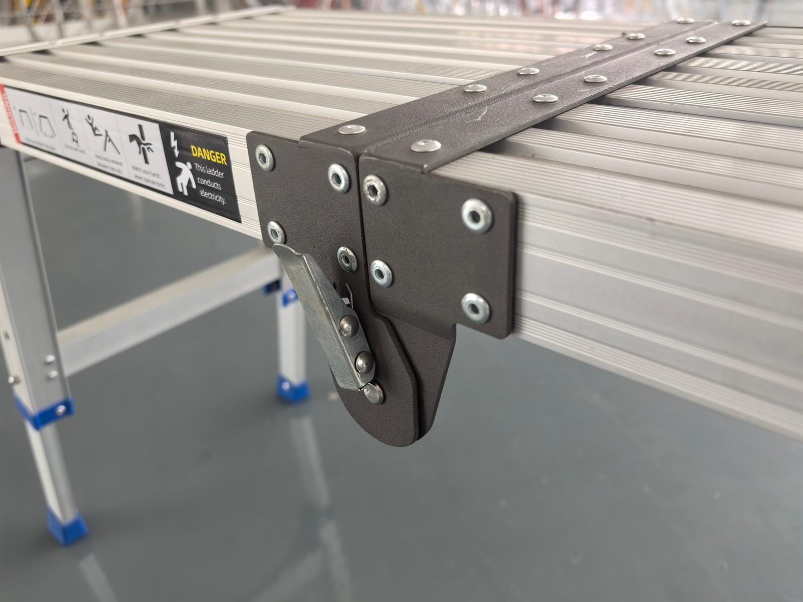 XG Aluminum Folding Adjustable Platform Ladder - Mini with Safety Lock