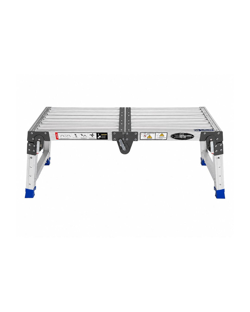 Mini Grated Ladder XG Aluminum Folding Adjustable Platform Ladder - Mini with Safety Lock
