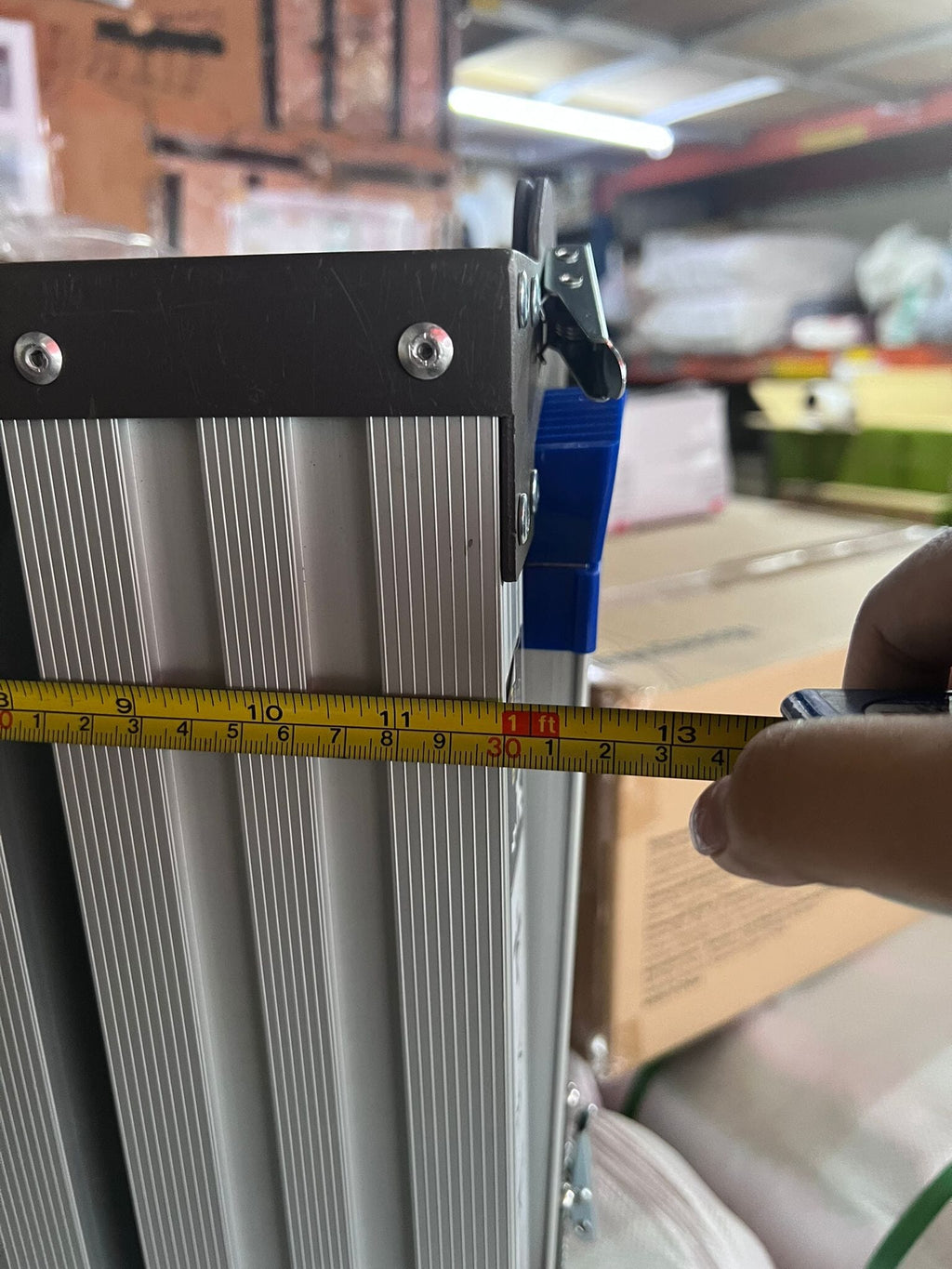Mini Grated Ladder XG Aluminum Folding Adjustable Platform Ladder - Mini with Safety Lock