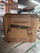 XG Aluminum Folding Adjustable Platform Ladder - Mini with Safety Lock | Model: L-XG238A-MINI Platform Ladder XG 