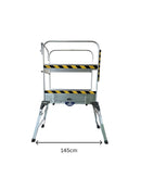 XG Portable Aluminium Working Platform Ladder With Hand Rails | Model : L-XG118BWH / L-XG118CWH Ladder XG 
