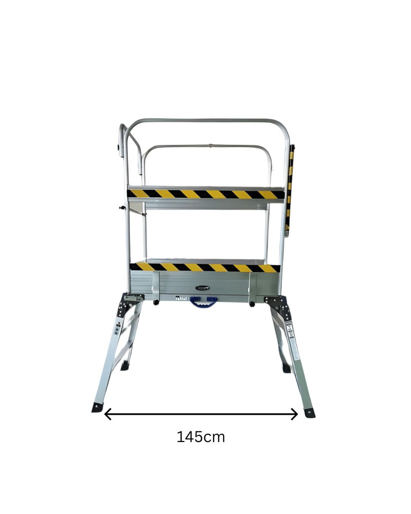 XG Portable Aluminium Working Platform Ladder With Hand Rails | Model : L-XG118BWH / L-XG118CWH Ladder XG 