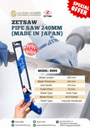 Zetsaw Pipe Saw 240mm (Made in Japan) | Model: 8006 Pipe Saw Aik Chin Hin 