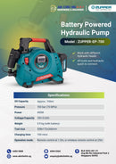 Zupper Battery Powered Hydraulic pump 700Bar | Model: ZUPPER-EP-700 Hydraulic Knockout Punch Zupper 