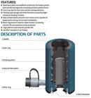Zupper Single Action Hollow Plunger Steel Cylinder | Model : ZUPPER-RCH- Hydraulic Cylinder Zupper 