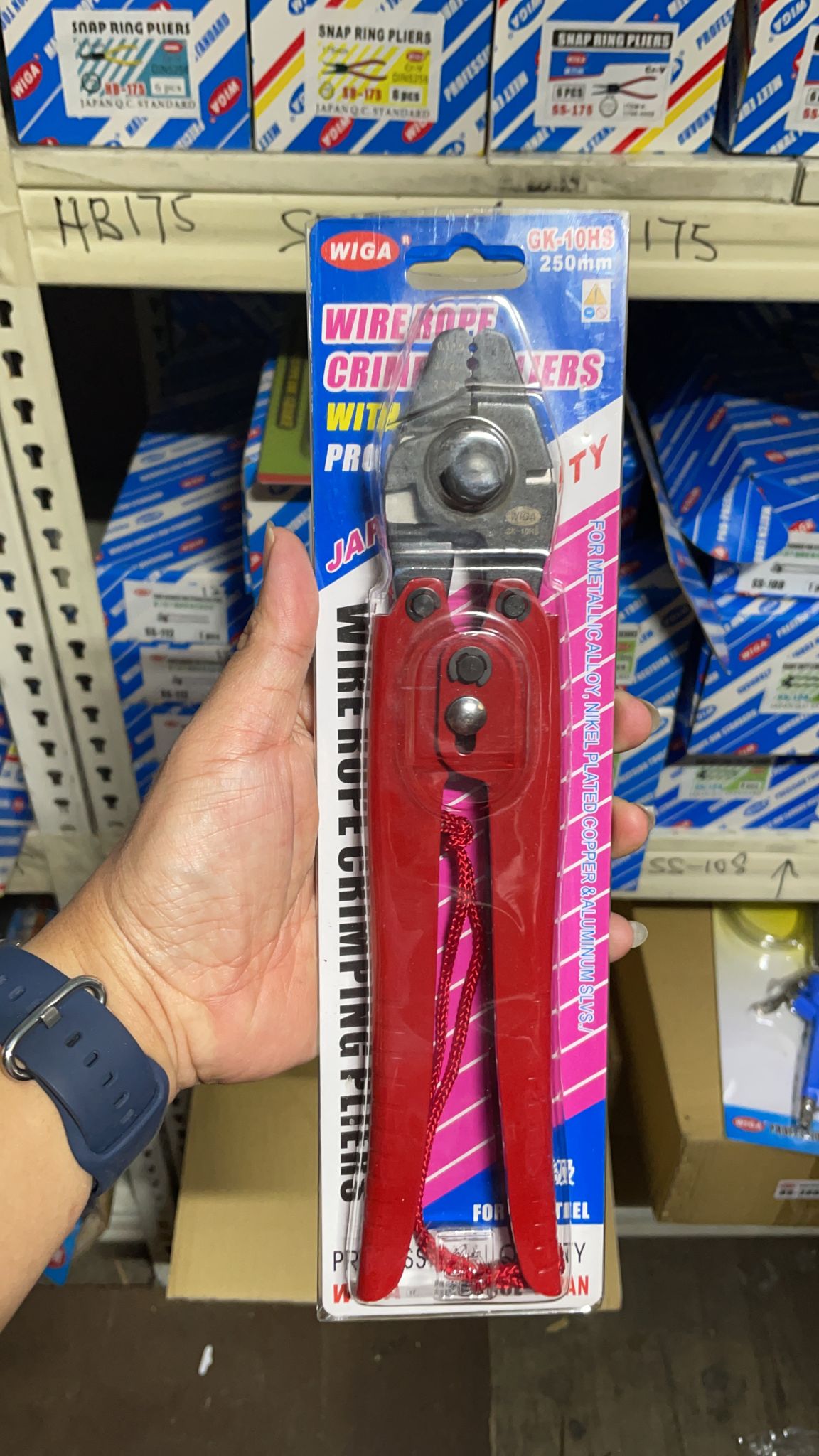 10" Crimping Pliers with Wire Rope Cutting Model GK10HS