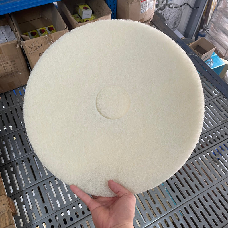 16” Floor Polishing Pad (White) - For Polishing - PAD-C101B-WH Cleaning Accessories Airstrong 
