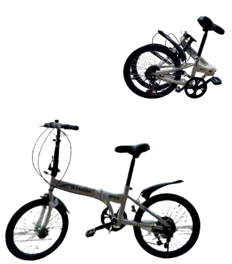 20" 6 Speed Foldable Mini Compact Bike Bicycle Commuter Steel Frame (No Warranty) | Model : BIKE-20" Bicycle Yue Chi 