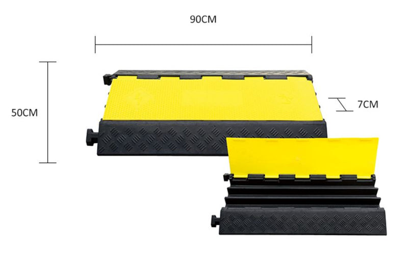 3 Channels Cable Protector Rubber | Model : RH-9031 Cable Protector Aiko 