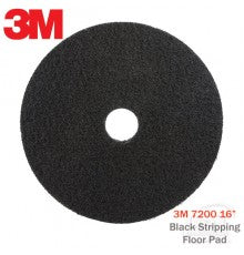 3M 7200 16" Black Stripper Pad for Hard Scrubbing | Model : 3M-7200-16B 3M 
