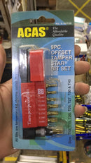 Acas 9pc (T10-T40) Offset Tamper Star Bit Set | Model : ACAS-A90TSB (A-90TSB) Offset Tamper Star Bit Set Acas 