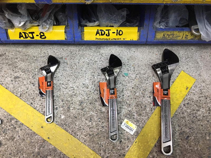 Adjustable Wrench |Size : 8",10",12" | Model : ADJ- Adjustable Wrench Aiko 