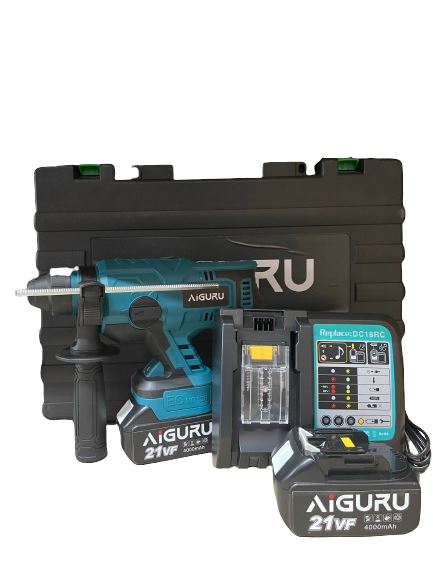 Aiguru 21V , 4.0Ah Cordless Rotary Hammer Drill | Model : A-5402 Cordless Rotary Hammer Drill Aiguru 