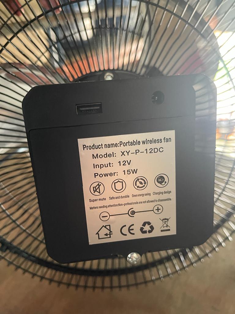 Aiko 12" Portable Wireless Solar Fan | Model : FAN-YM-12S Fans Aiko 