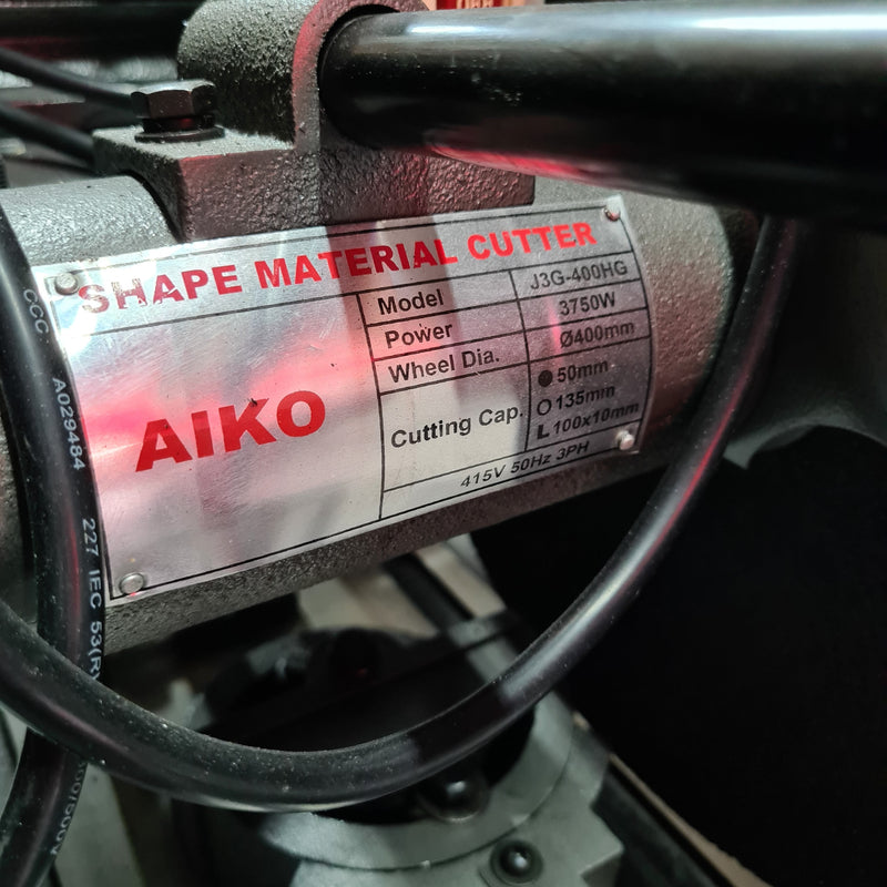 Aiko 16" 4HP 3Phase Belt Cutting Machine | Type : With Motor , No Motor | Model : J3G-400HG Cut Off Saw Aiko 
