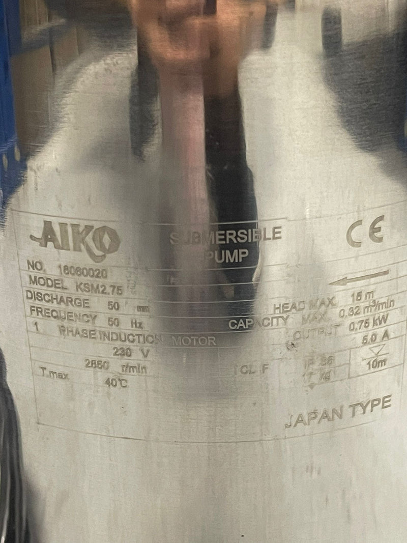 Aiko 2" 1HP 0.75KW 230V Submersible water Pump | Model : WP-KSM2.75 Submersible Pump Aiko 
