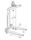 Aiko 2 Ton Self-Balancing Head Crane Fork | Model : PT-CY20 Crane Fork Aiko 