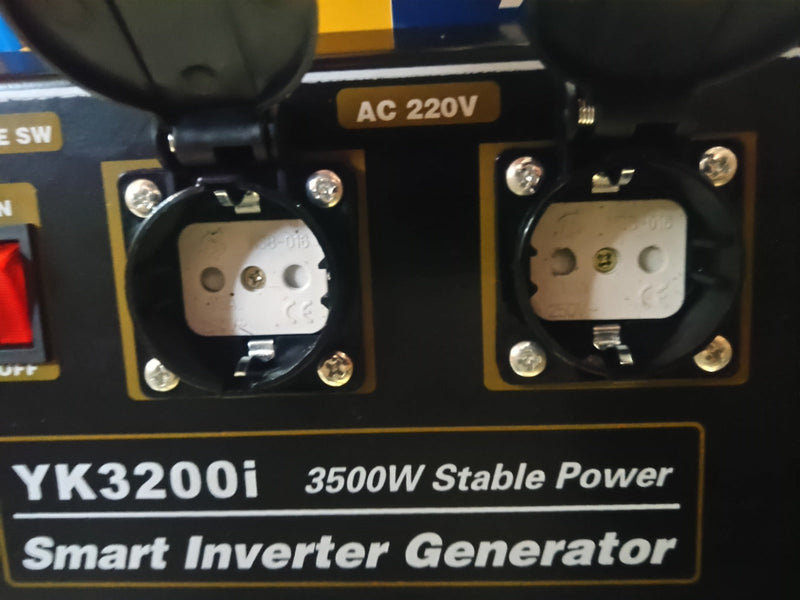 Aiko 220V 3500W Smart Inverter Gasoline Generator with 2 sockets for 3 pin plug | Model: YK3200I Generator Yangke 