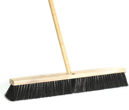Aiko 24" Hard Black Bristles Road Sweeping Brush with Wooden Handle | Model : BROOM-B24 - Aikchinhin