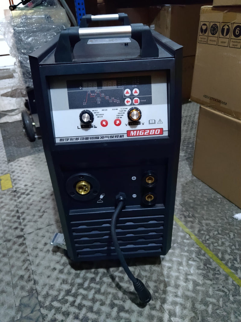 Aiko 380V 60Hz MIG Welding Machine Pulse Welder With Gas Tank Trolley Come With 4m Torch, 3m Earth Cable & Gas Hose | Model: W-MIG280P Pulse Welder Aikchinhin 