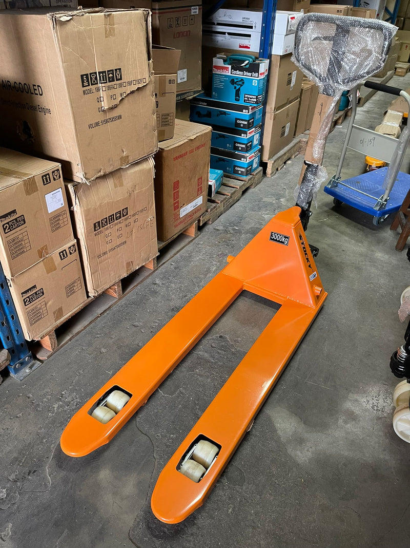 Aiko 3T 550*1150*85MM CBY series Double Nylon Yellow Hand Pallet Truck| Model: PT-CBY3N-550-2 Pallet Truck Aiko 