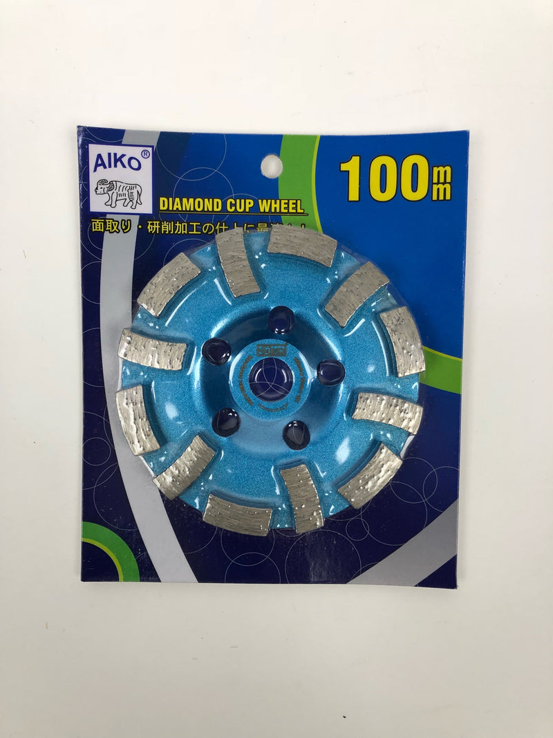 Aiko 4" 12 Seg Diamond Cup Wheel | Model : DCW-ACW04-12 Diamond Cup Wheel Aiko 