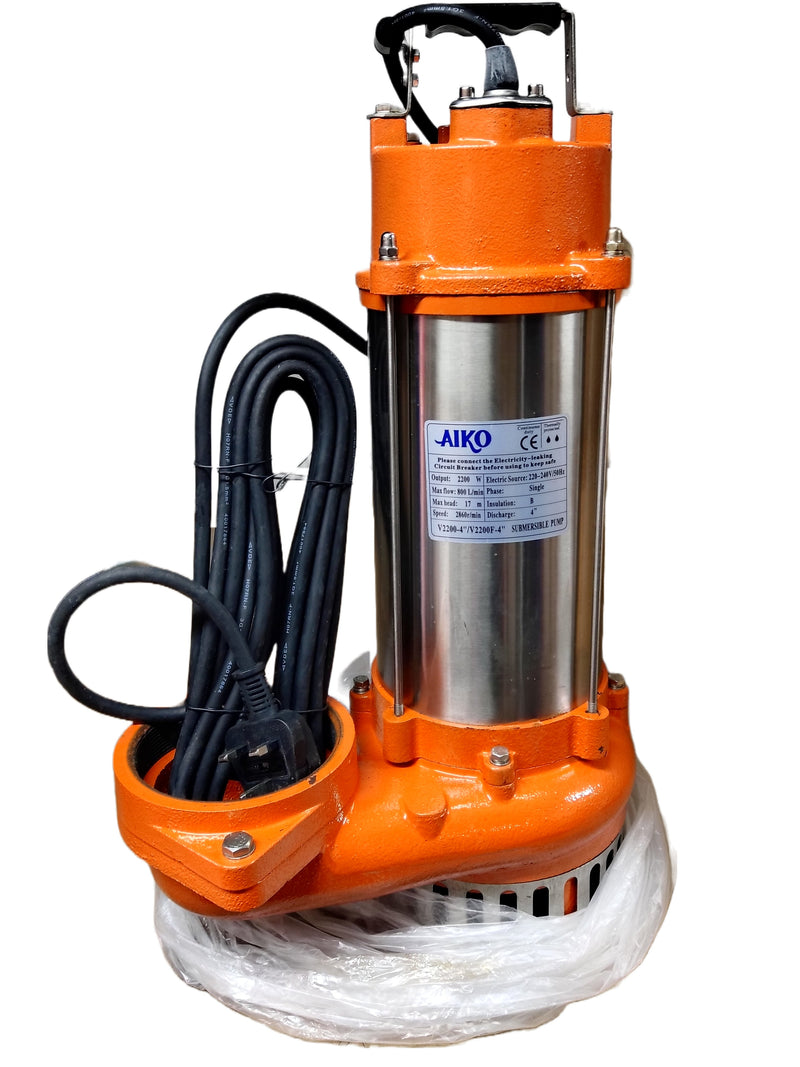 Aiko 4" 2200W Sewage Pump (Mesh) | Model: WP-V2200-4 Sewage Pump Aiko 