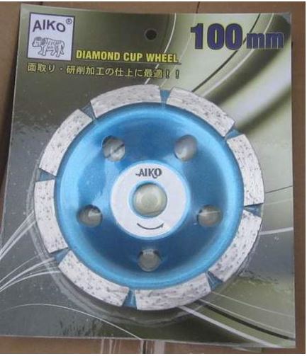 Aiko 4" 8 Seg Diamond Cup Wheel | Model : DCW-ACW04-08 Diamond Blade Aiko 