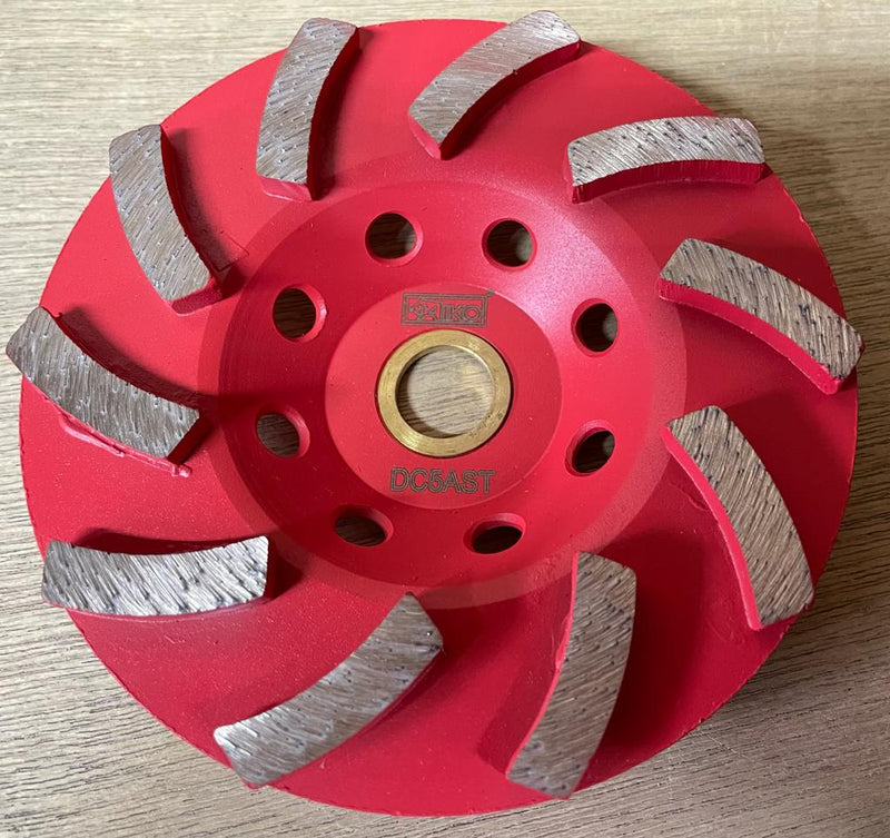 Aiko 5" 10T Red Brazed Diamond Cup Wheel | Model : DCW-ADC5AST Diamond Cup Wheel Aiko 