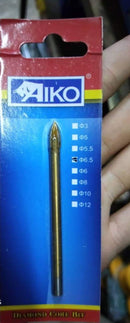 Aiko 6.5MM Glass & Tile Bits (Cross) | Model : GNT-A065 Glass & Tile Bits Aiko 