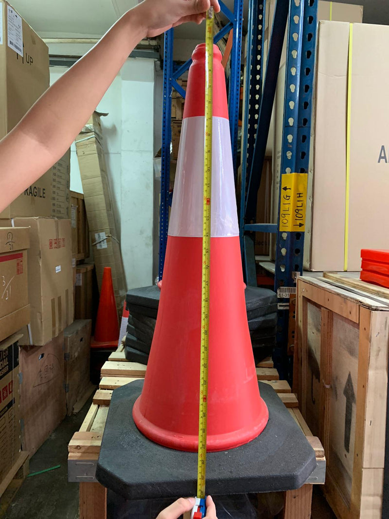Aiko 75cm Safety Cone with Black Rubber Base | Model : CONE-7073 Safety Cone Aiko 