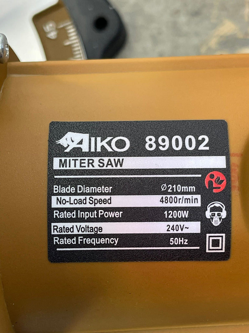 Aiko 8" Mitre Saw C/W 8"X80T Alum Blade | Model : AIKO-89002 Mitre Saw Aiko 