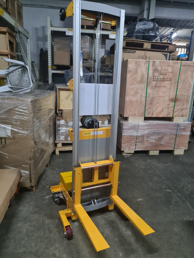 Aiko Aluminium 159kg/3m-3.5m High Lift Stacker With Counter Weight | Model : PT-BC159 Manual Stacker Aiko 