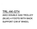 Aiko Double Gas Trolley (Blue) 4 Foots With Back Support C/W 8" Wheel | Model : TRL-AK-GT4 Trolley Aiko 