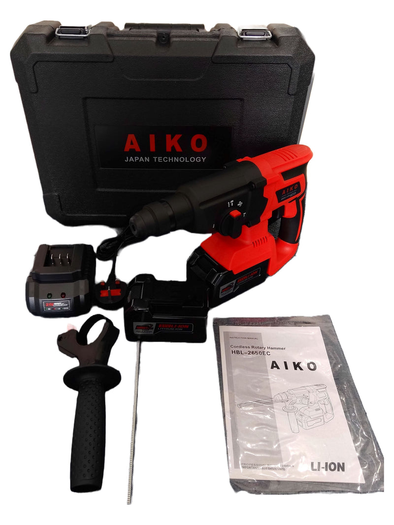 Aiko HBL-2650EC/HR-2650SRE Brushless Cordless Rotary Hammer 21V 50HZ 3000AH | Model: HBL-2650EC Cordless Rotary Hammer Aiko 