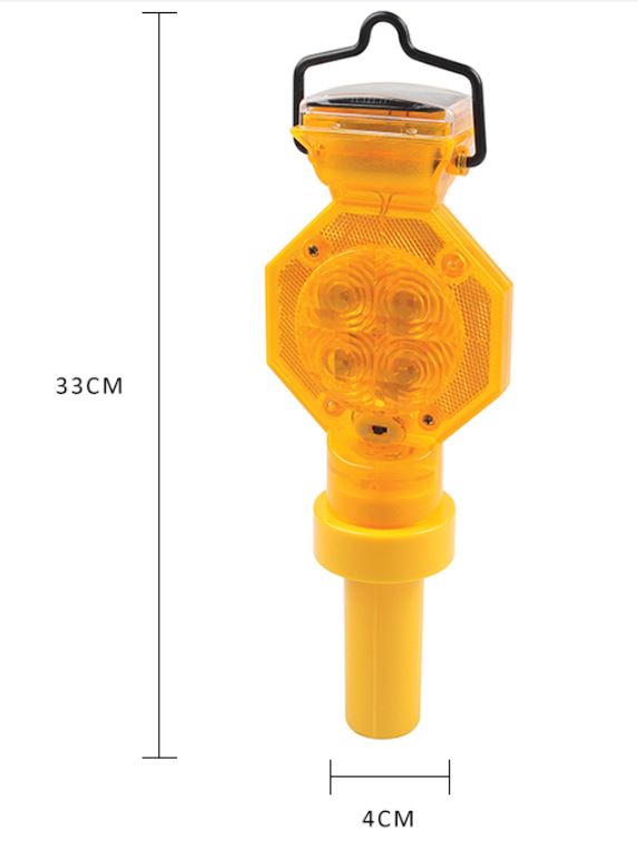 Aiko Hex Type Warning Light (Flashing/Revolving Lamp) for Safety Cones with Solar | Model : RL-7378 Safety Light Aiko 