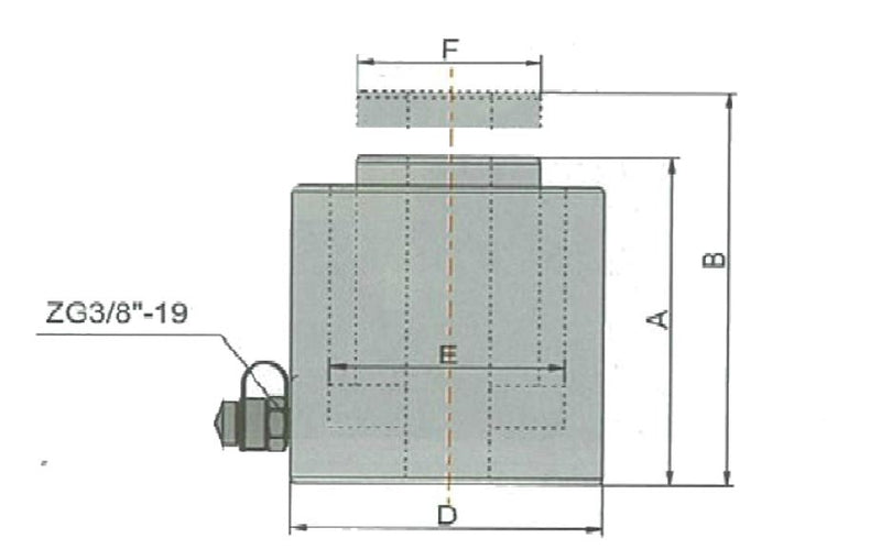 AIKO Hydraulic Cylinder With Hole | Model: HHYG-K Hydraulic Cylinder Aiko 