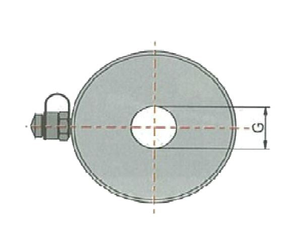 AIKO Hydraulic Cylinder With Hole | Model: HHYG-K Hydraulic Cylinder Aiko 