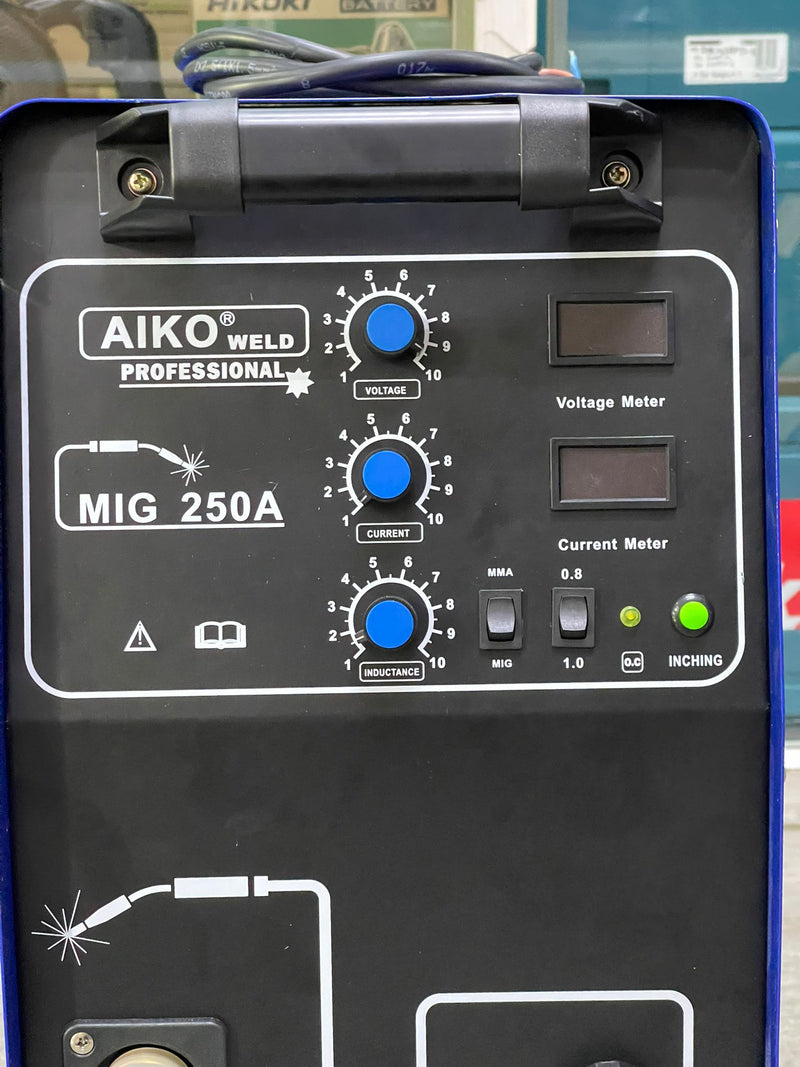 Aiko Mig250a Welding Machine Igbt Come with Rg Ak15/4m 3m Earth & Welding cable | Model : W-MIG250A MIG Welding Machine Aiko 